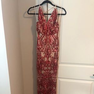 Red Sequins Dress
